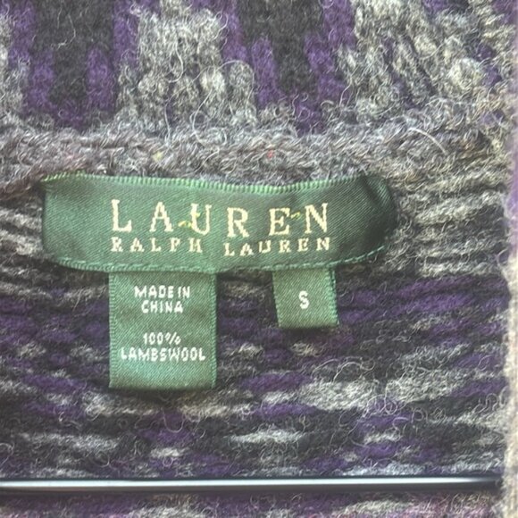 Vintage Lauren Ralph Lauren Lambswool Sweater Vest Small Southwestern Cabin Core - Picture 4 of 10